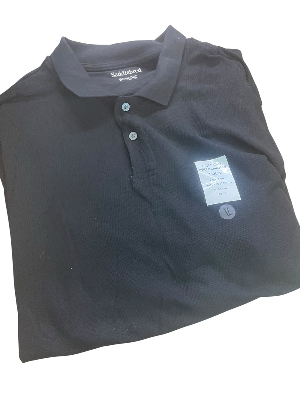Saddlebred Men's Black Performance Polo Shirt new with  tags XL